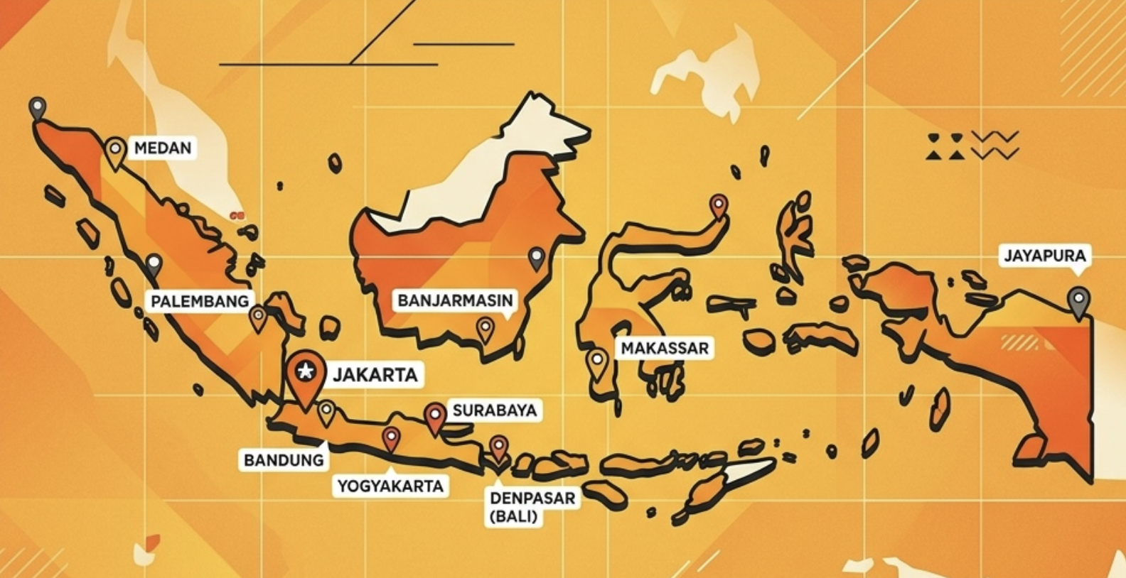 Creator coverage map across Indonesia